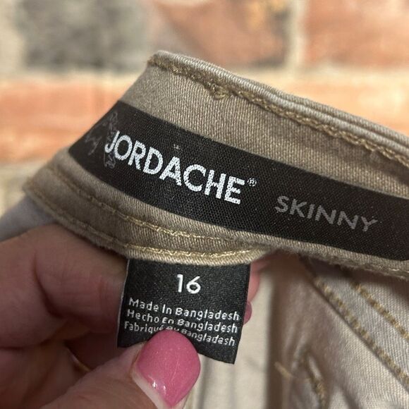 5 forā$25š„Jordache Skinny Beige Jeans Sizeā16 - Picture 5 of 7
